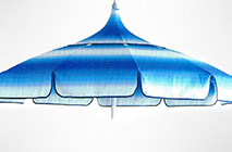 Ombrellone modello Pagoda blu